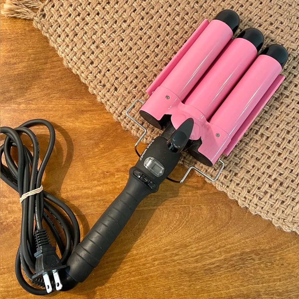 Babe Waves 3 Barrel Hair Curling Iron Wand Crimper